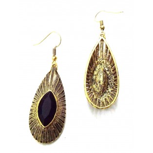 Golden Oxidized Earrings Jhumka Jhumki Jewelry Bollywood Drop Dangle Long EA276